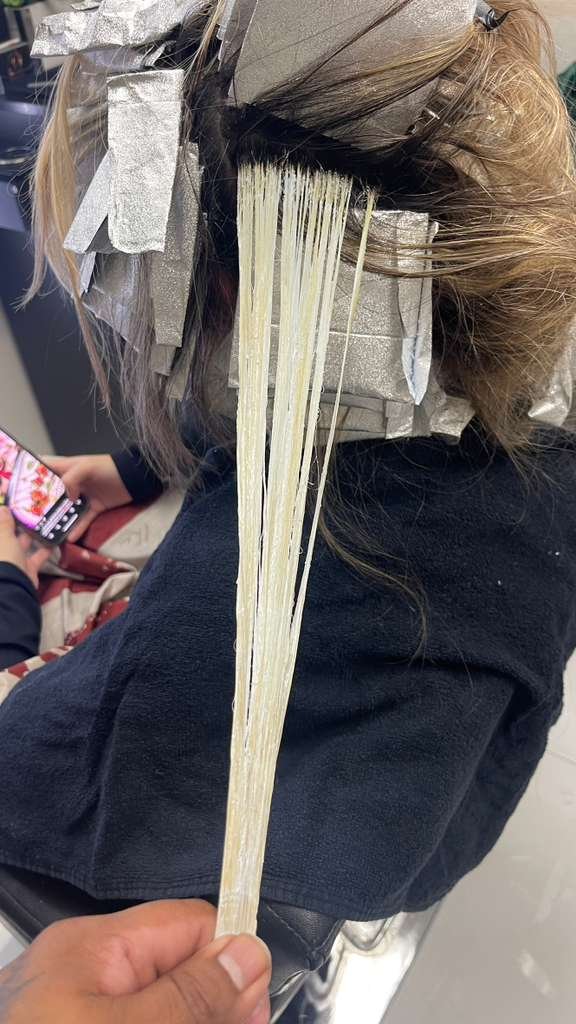 Antes de la decoloración